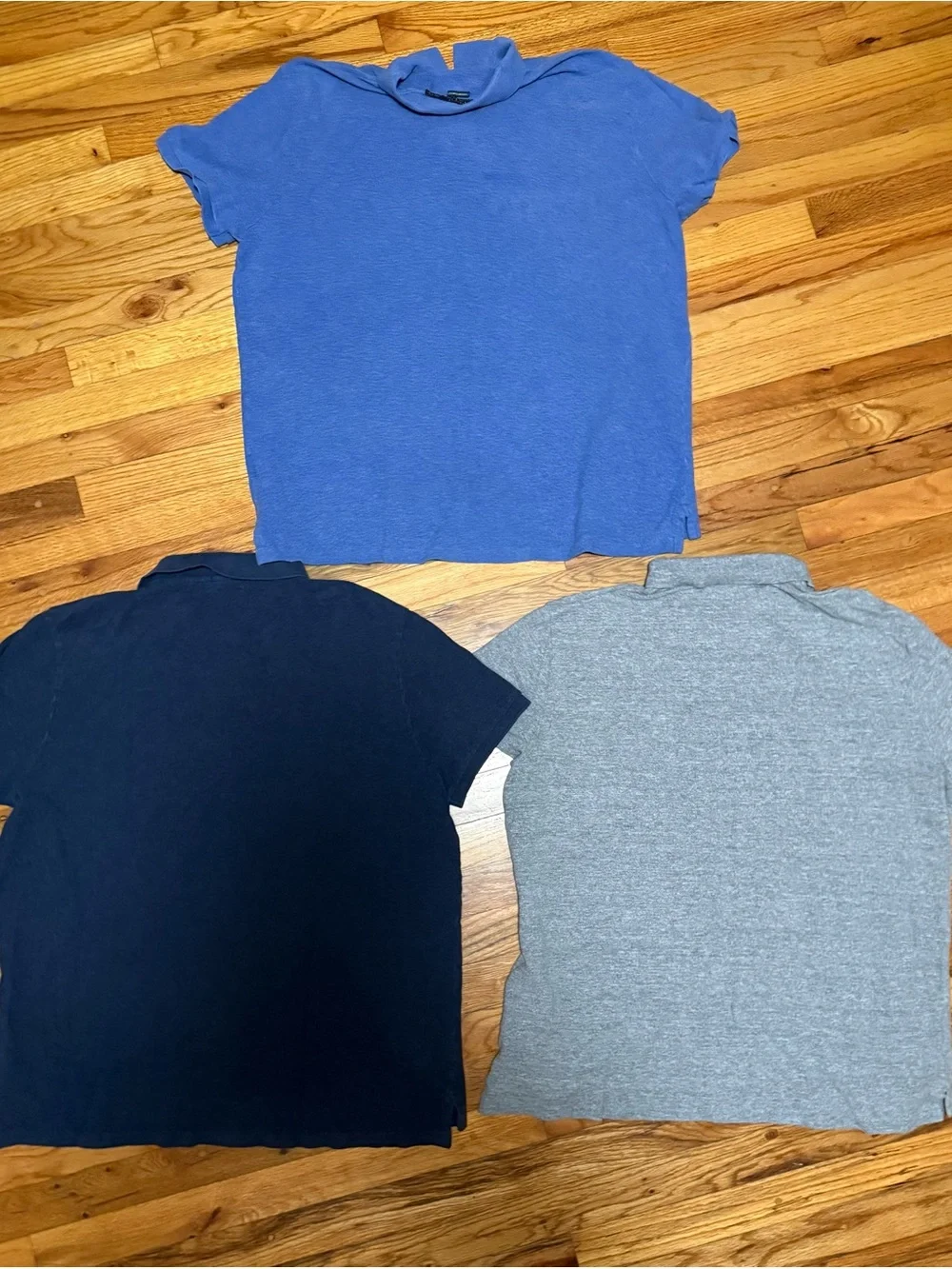 Polo Ralph Lauren Men's XXL Custom Slim Fit Short Sleeve Shirts Blue Gray Lot 3